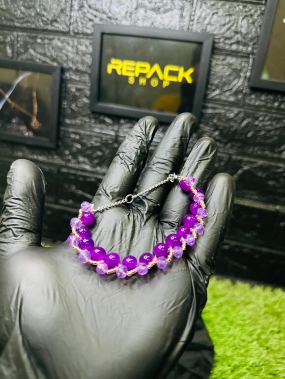 Purple Beads Bracelet